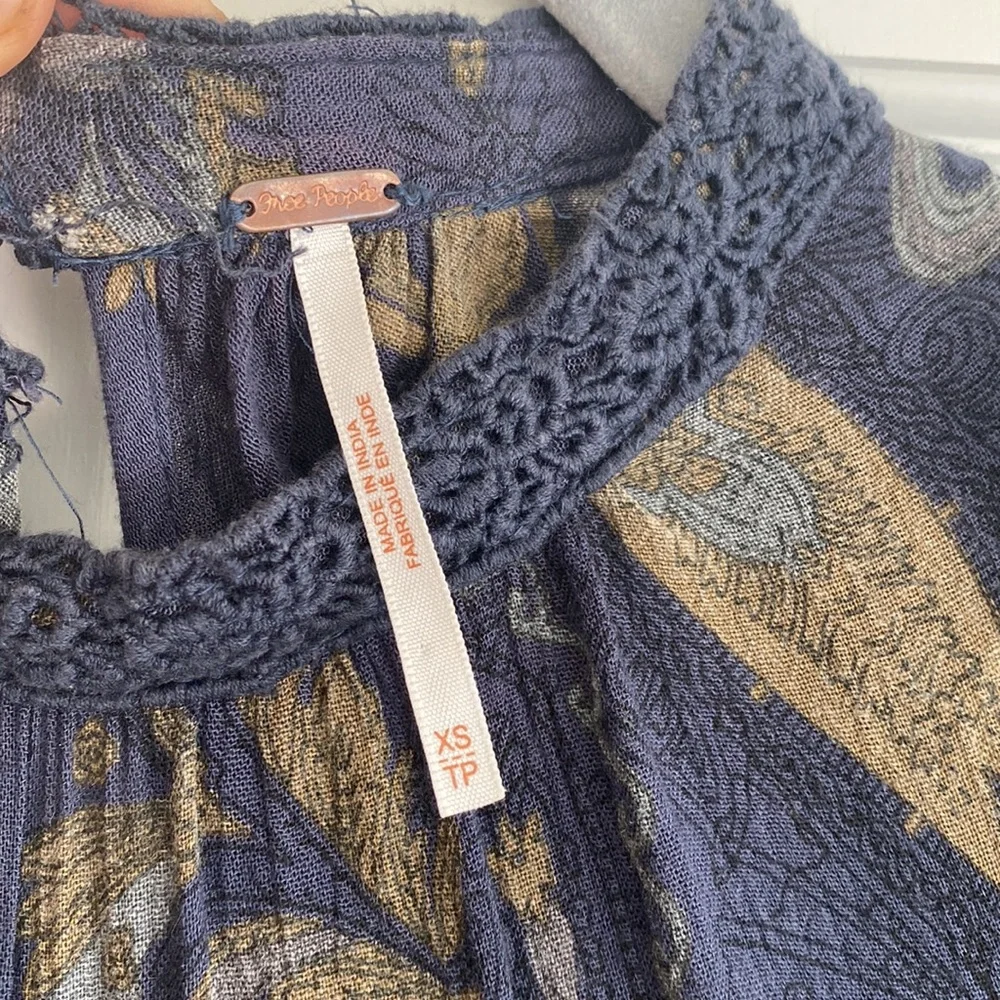 Free People Sweet Thing lace tunic long sleeve dress. Extra small